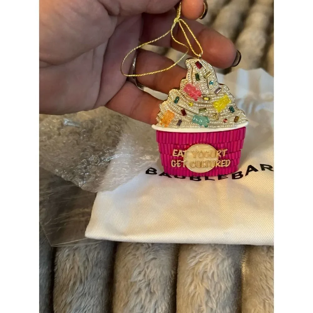 Baublebar  bag charm/keychain ornament fro yo pink berry